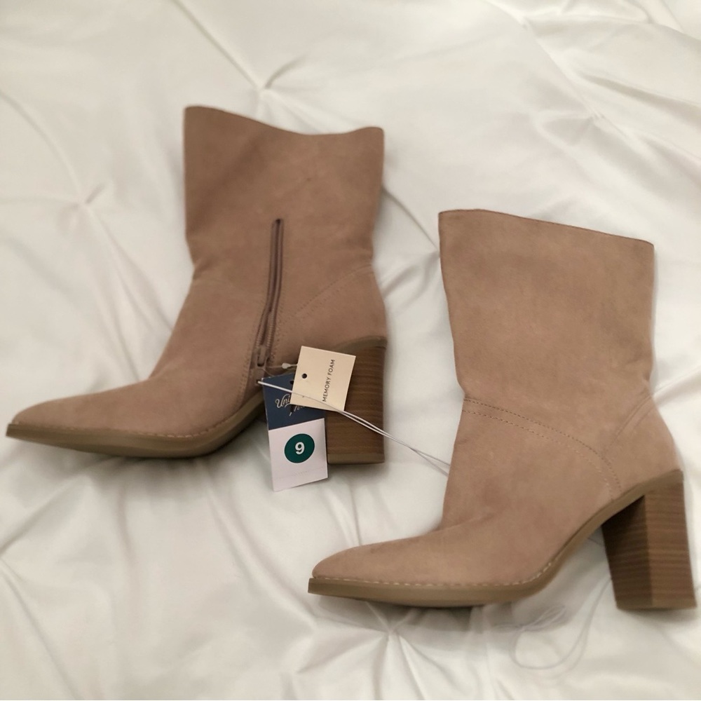 NWT Universal Thread Mid-Calf Taupe “Elaine” Boot